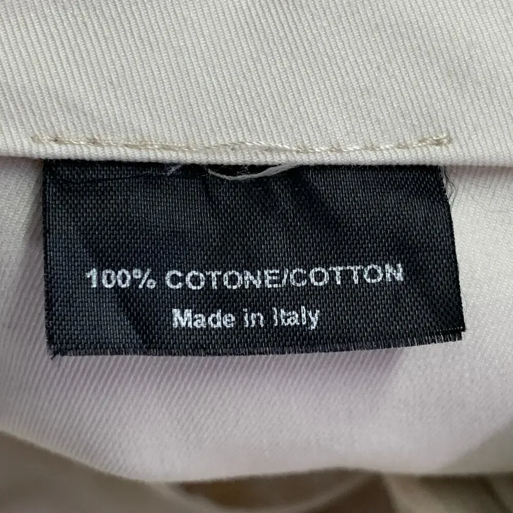 GUCCI by TOM FORD Vintage 36 Cream Contrast Stitch Cotton Western Zip Up Suit